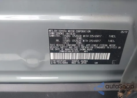 2019 Toyota Rav4 Xle из США, поврежденный, VIN JTMW1RFV6KJ013251